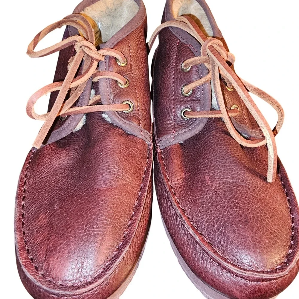 Sperry‎ Top Sider Men's Cordovan Leather Faux Fur Lined Chukka Boots 8.5M